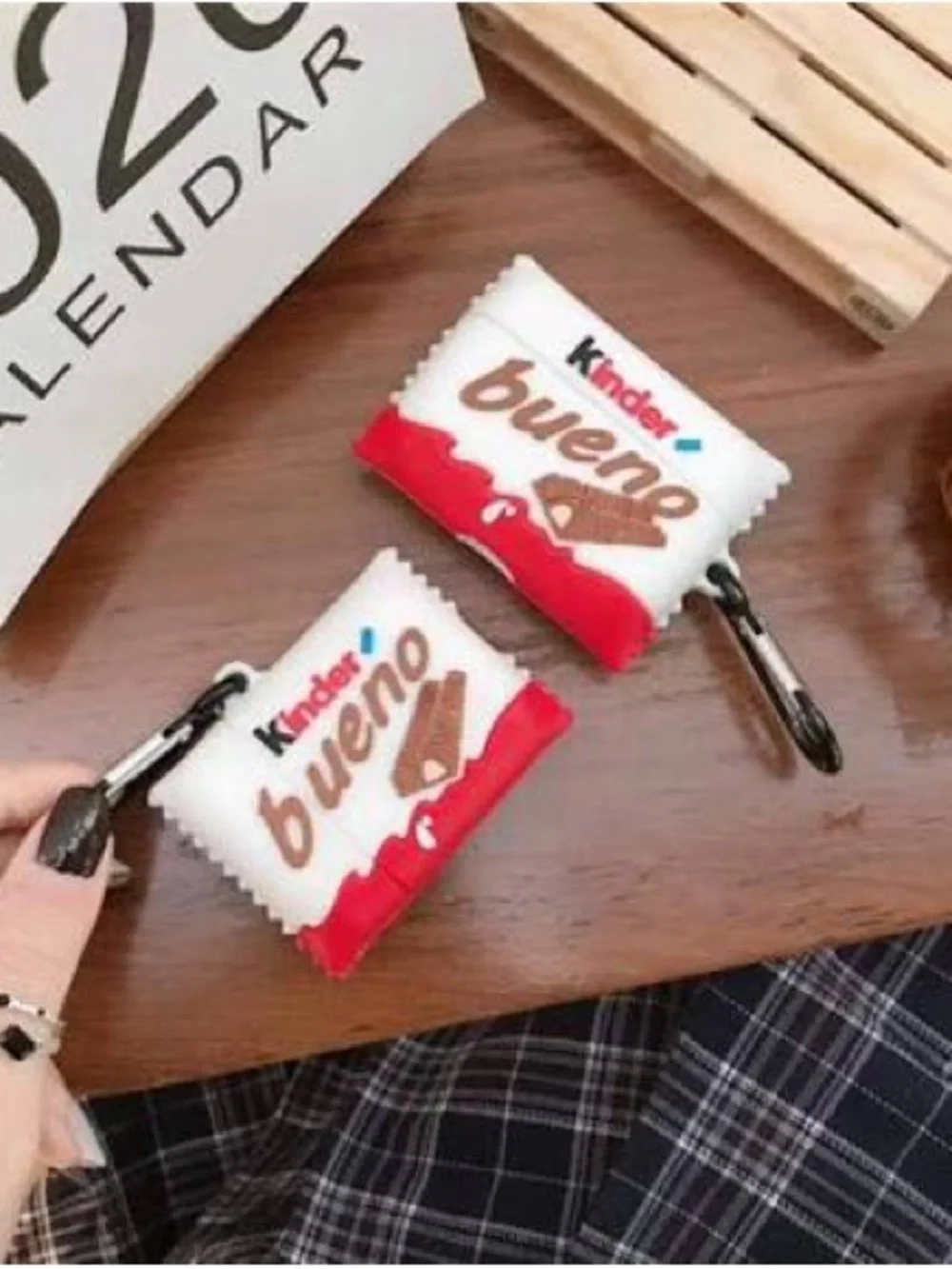 Kinder Bueno Themed White & Red Protective Case with Clip